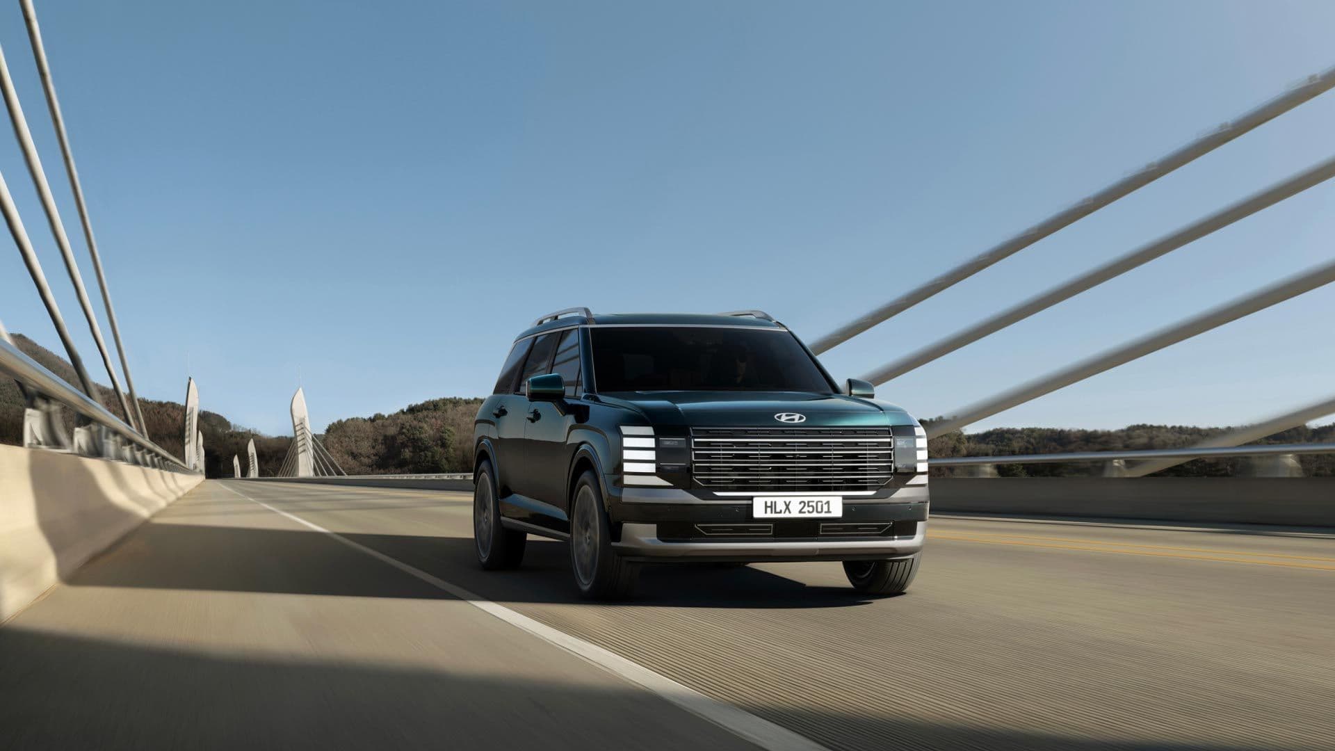 Hyundai Palisade on the road